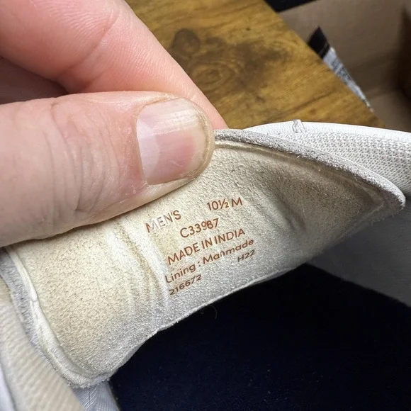 Cole Haan Grand Crosscourt White Leather Sneakers Mens 10.5 M C33987 Navy Trim - Picture 7 of 7